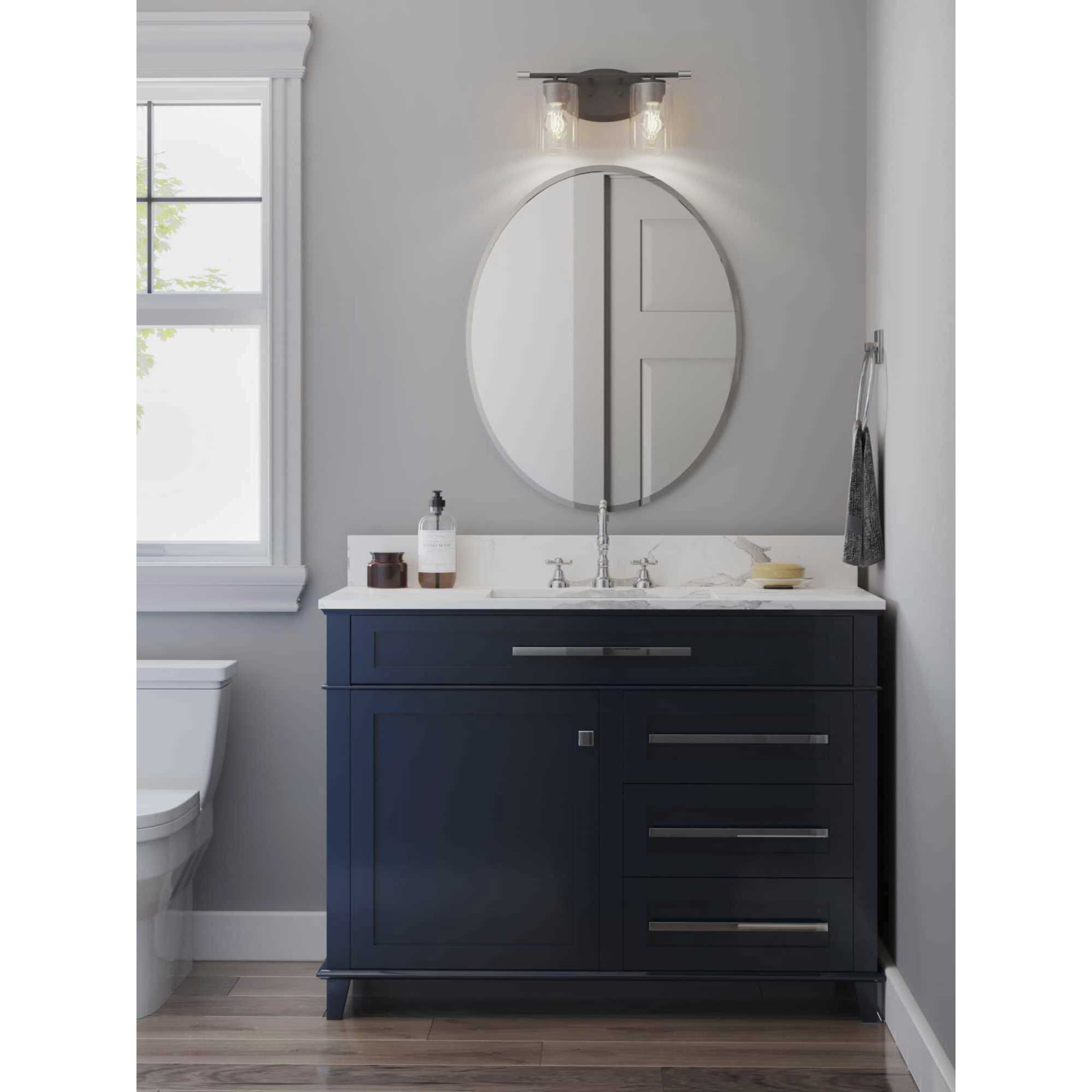 Riley 2 Light 16 inch Matte Black Bath Vanity Wall Light